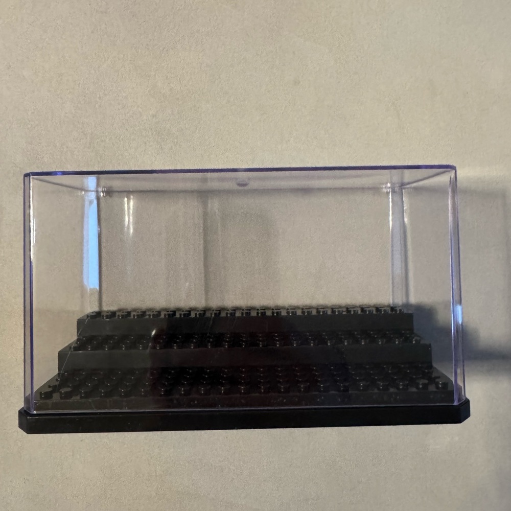Black Display Case with Clear Cover compatible with Lego minifigures